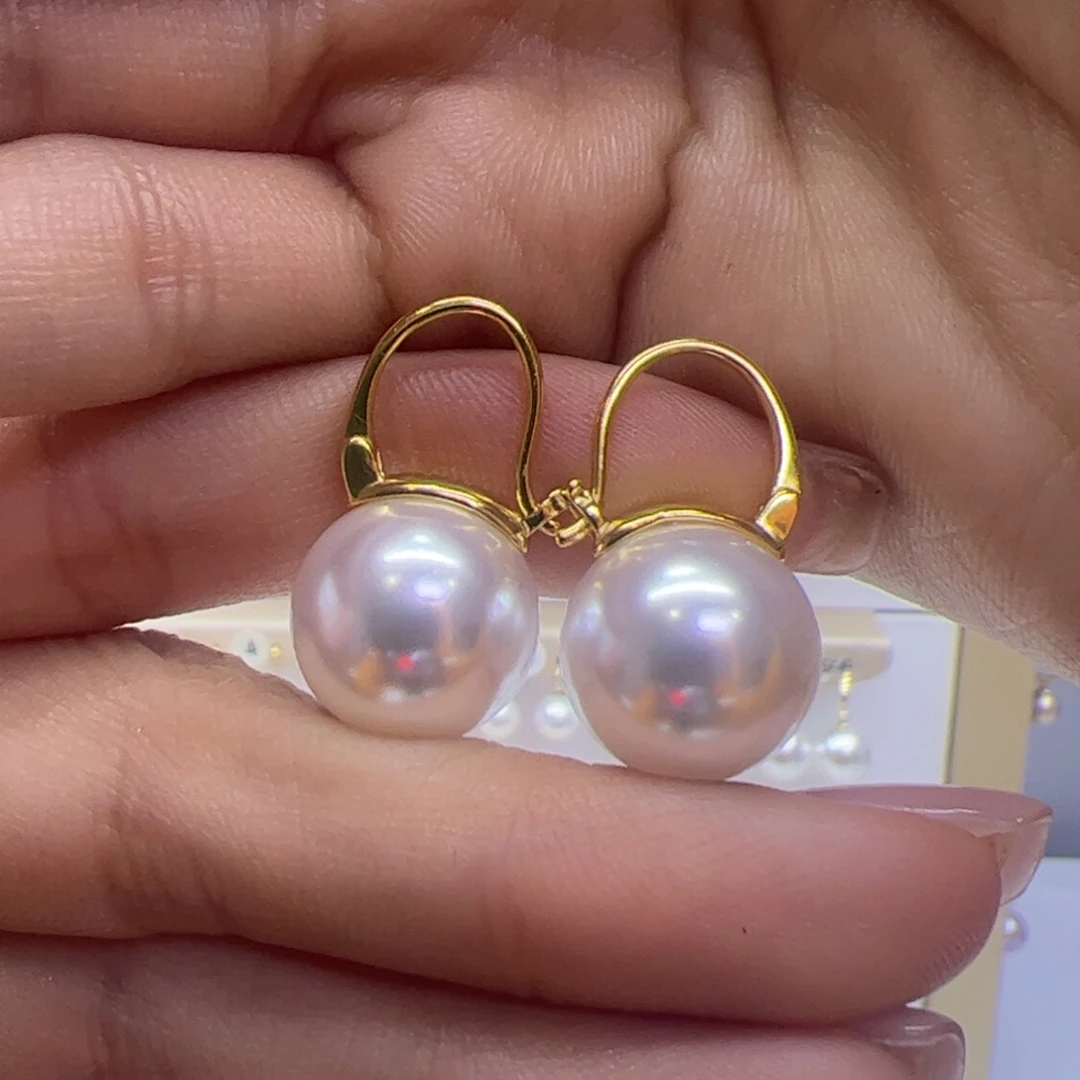 淡水珍珠耳饰银S925镶嵌