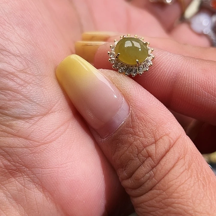 翡翠银S925镶嵌戒指缅甸天然A货翡翠戒指