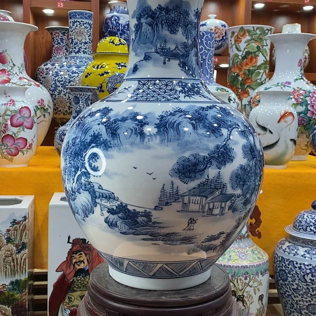 摆件园**观景德镇陶瓷赏瓶