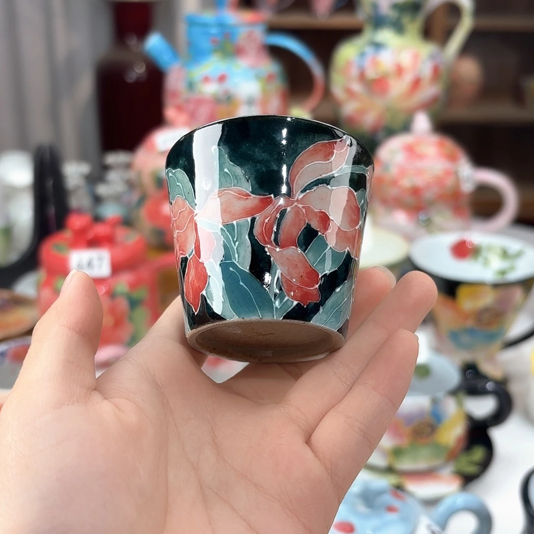 景德镇手绘高温釉下彩陶瓷茶具