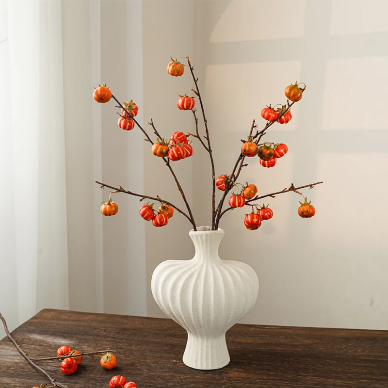 新家小南瓜仿真花假花花束摆设装饰花仿生花摆件插花干花轻奢花艺