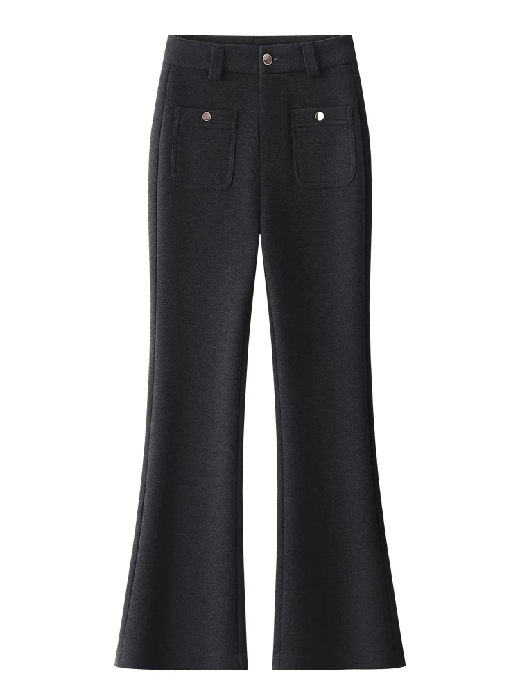 胖mm可穿修饰腿型可拉大腿微喇裤