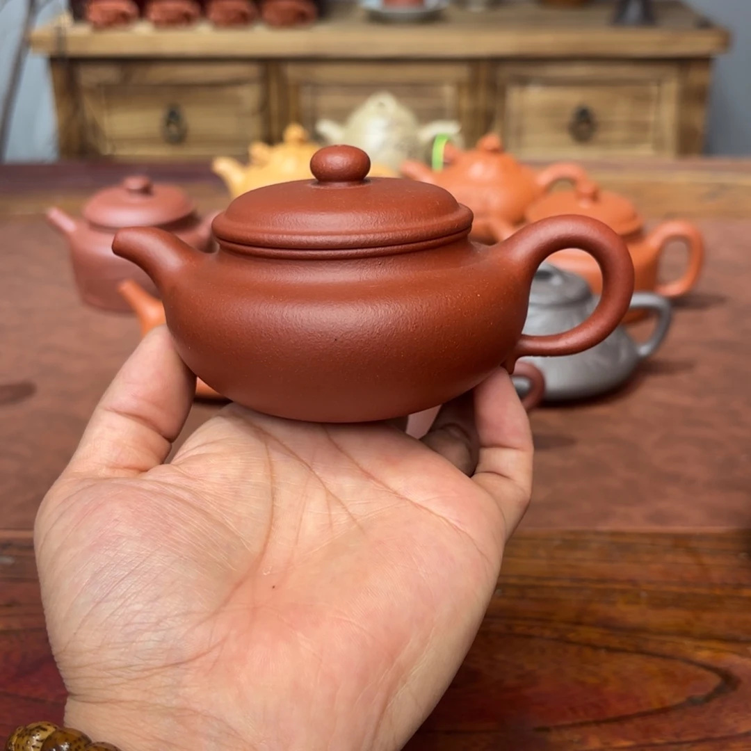紫砂茶壶仿古180毫升红降坡