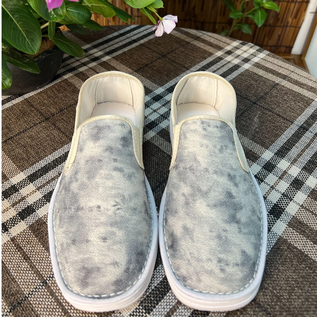 棉羊人冰丝棉秋季女款单鞋休闲透气吸汗舒适耐磨传统布鞋、橡胶底