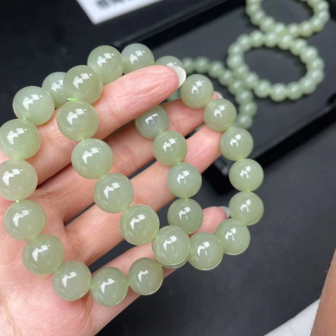 【玉经纶】-40896/HQ65-和田玉手串-多样性发其一/11MM+/约16颗