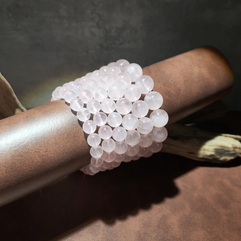 【黑胖珠宝】H0211 粉水晶单圈手链 多样性发其一