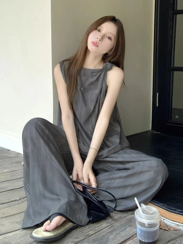 休闲风韩系风时尚套装时尚休闲new vintage轻熟风直筒