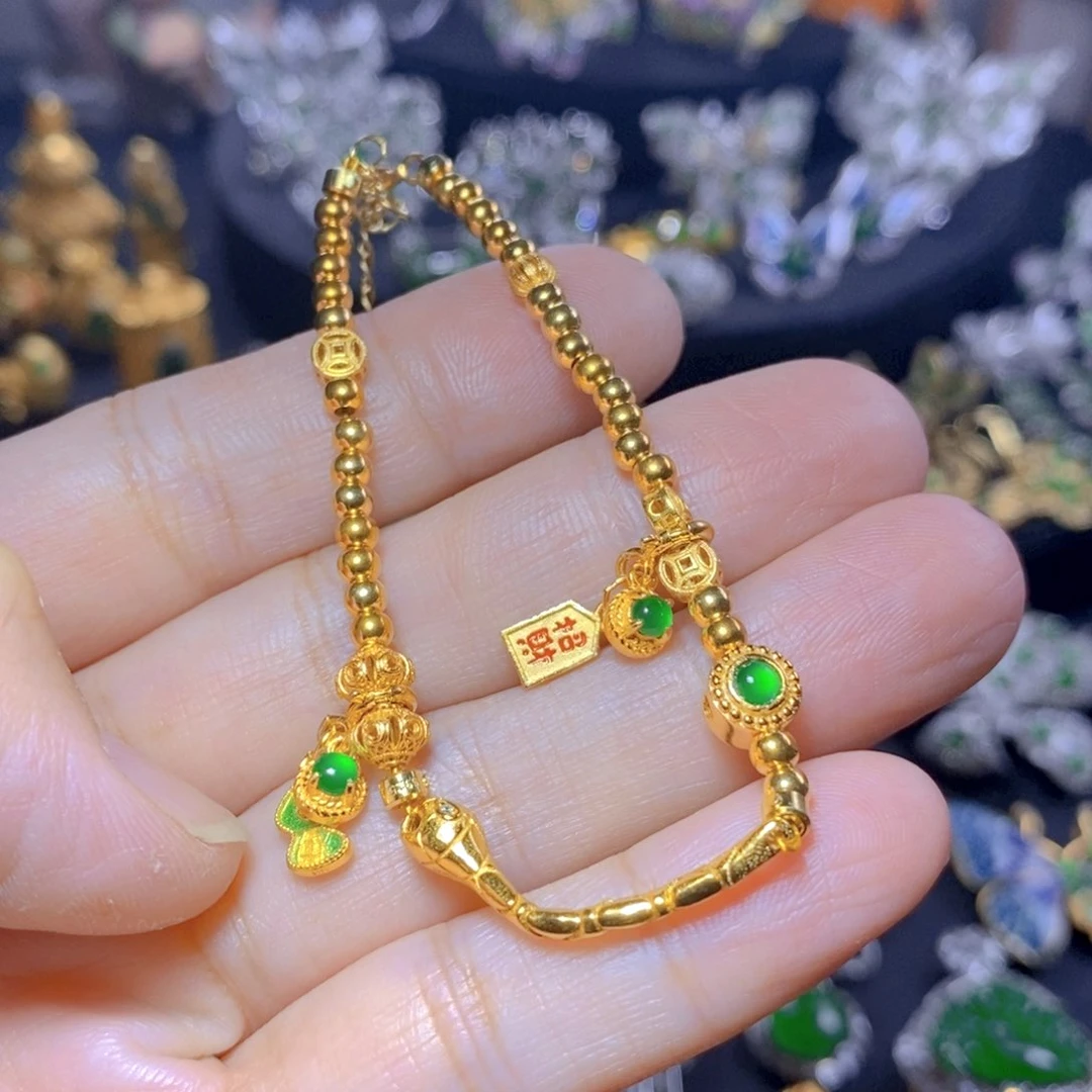 翡翠合金吊坠(不含链)天然翡翠