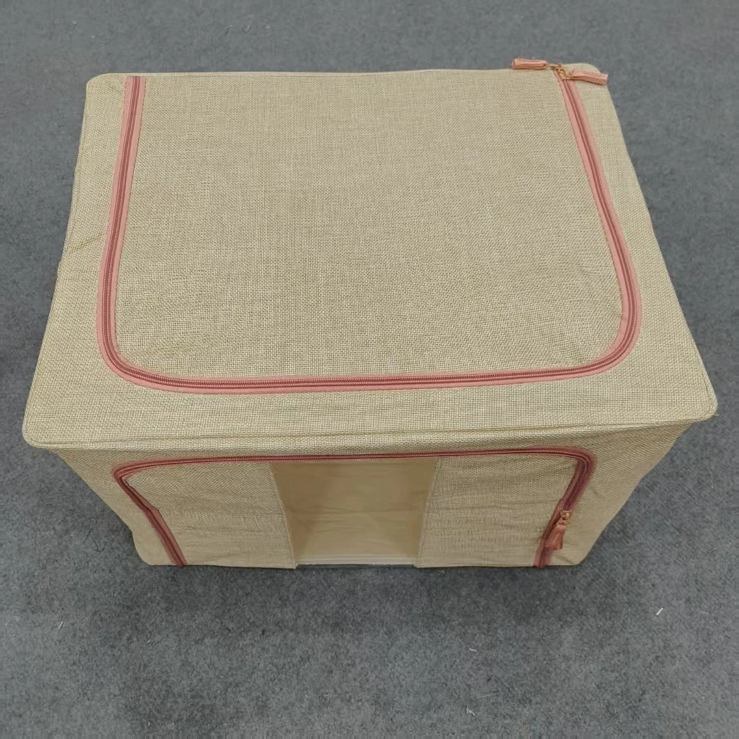 米色仿麻–66L 收纳箱  50*40*32