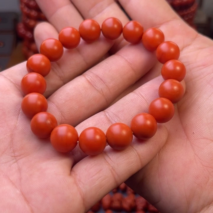 南红玛瑙未镶嵌保山精工圆珠手串卡11➕
