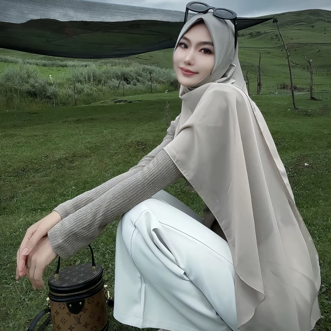 新品定制版雪纺头巾