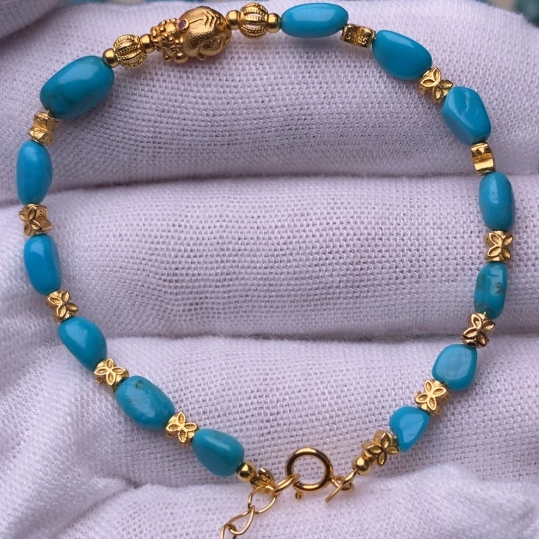 绿松石未镶嵌绿松石手链