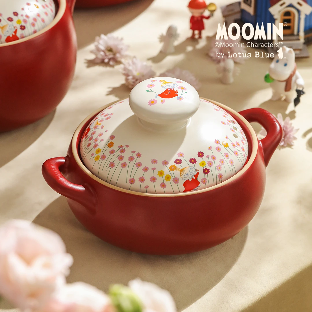 蓝莲花moomin姆明砂锅煲家用燃气煲汤炖汤石锅陶瓷耐高温干烧不裂