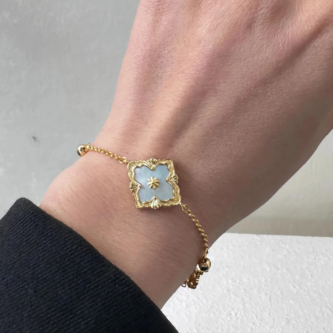 布白花手链设计轻奢气质 8530