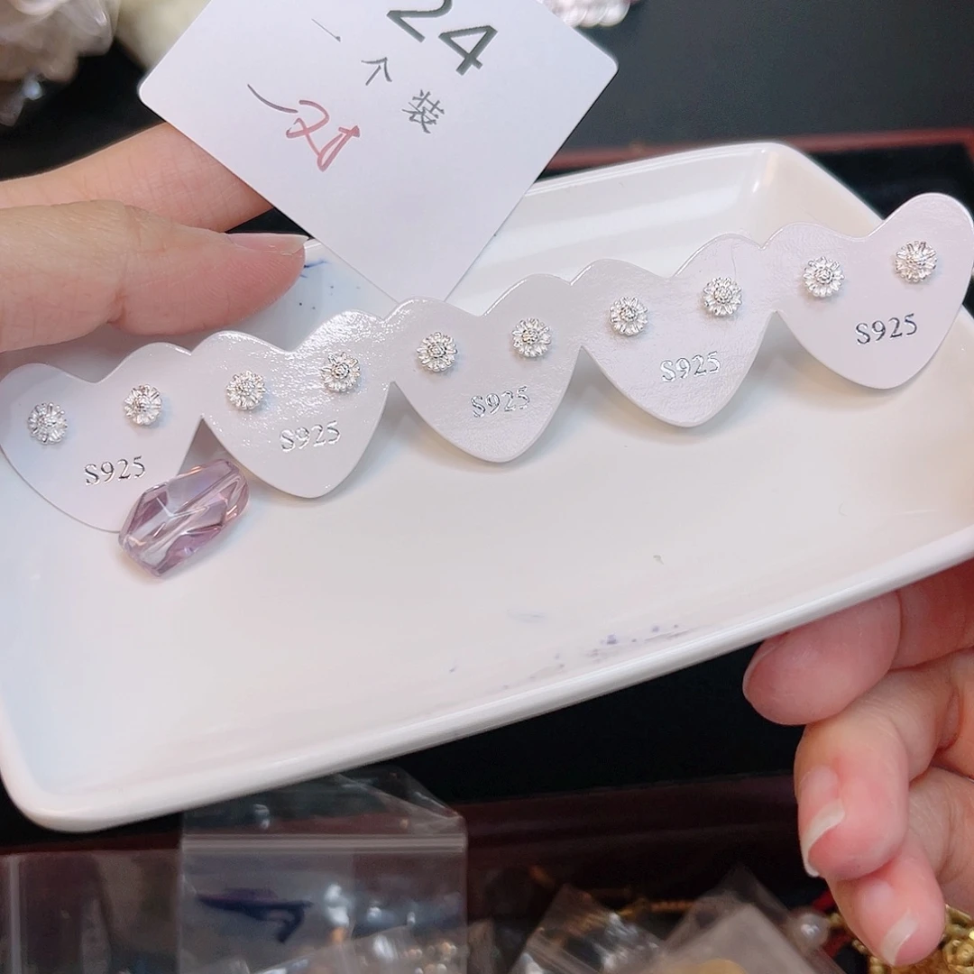 紫晶珠宝半成品银S925镶嵌24