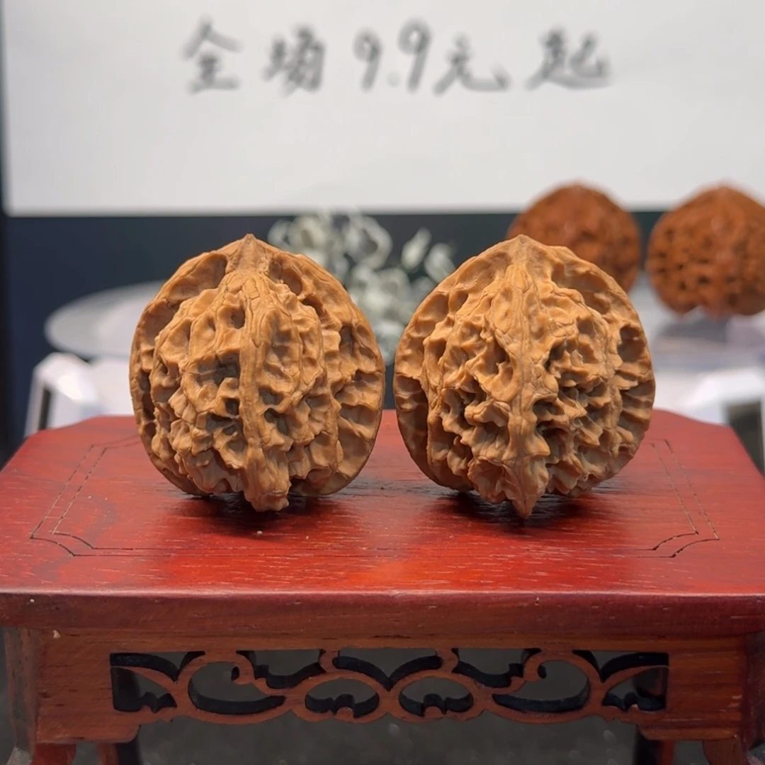 把件文玩核桃41尺原生态全品无药无修苹果园