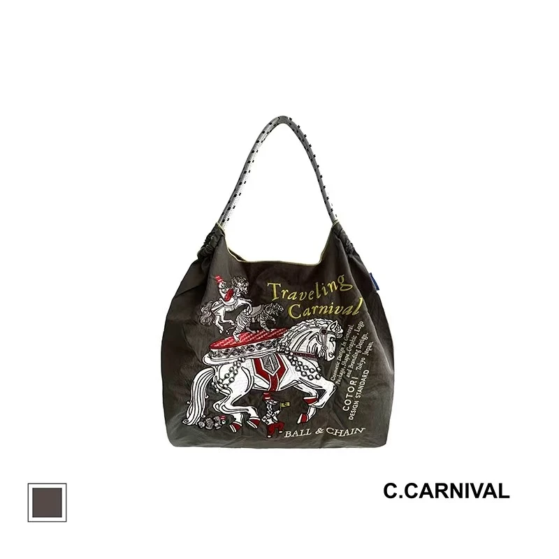 【嘉年华】Ball&Chain官方正品刺绣保袋购物袋通勤斜挎包女包