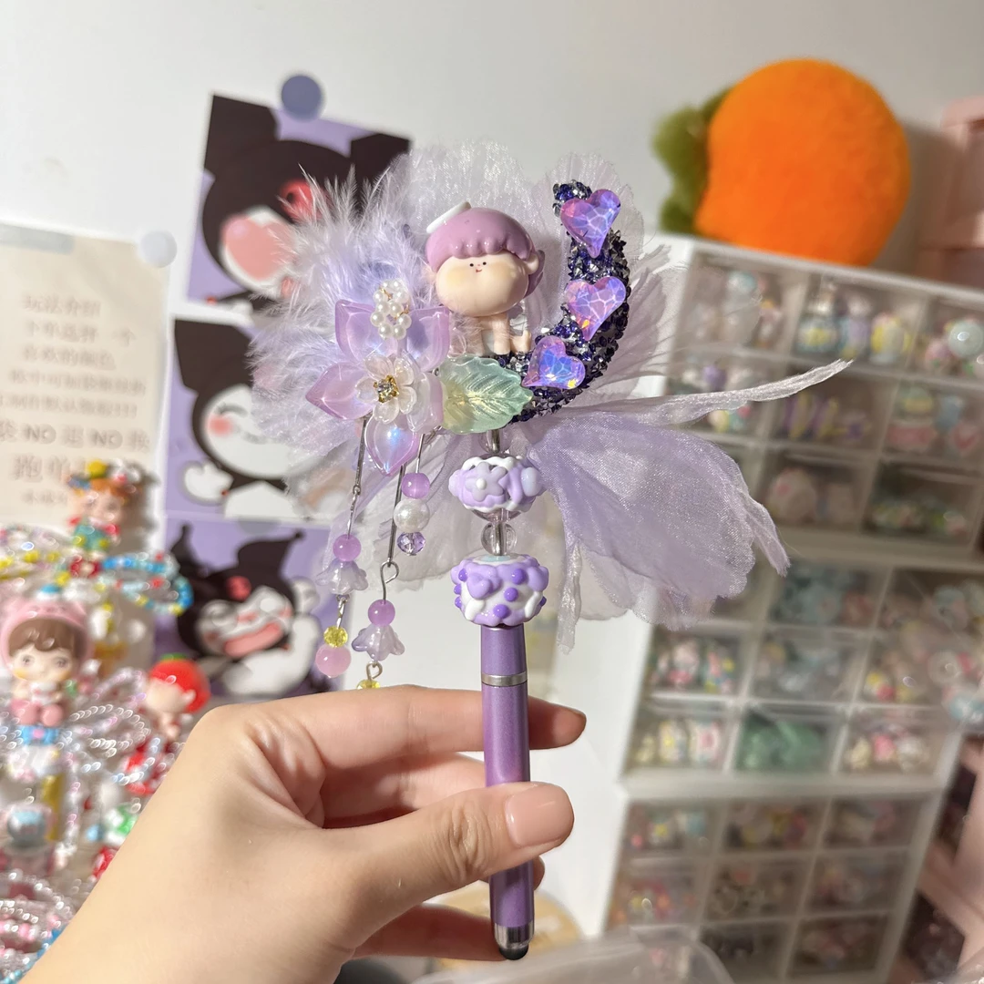 创意潮玩串珠DIY萌粒笔（乱拍默认发发夹）
