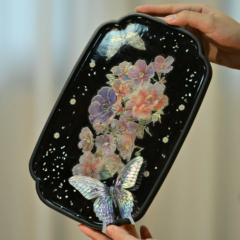 HCY0010 蝶依清影干泡茶盘