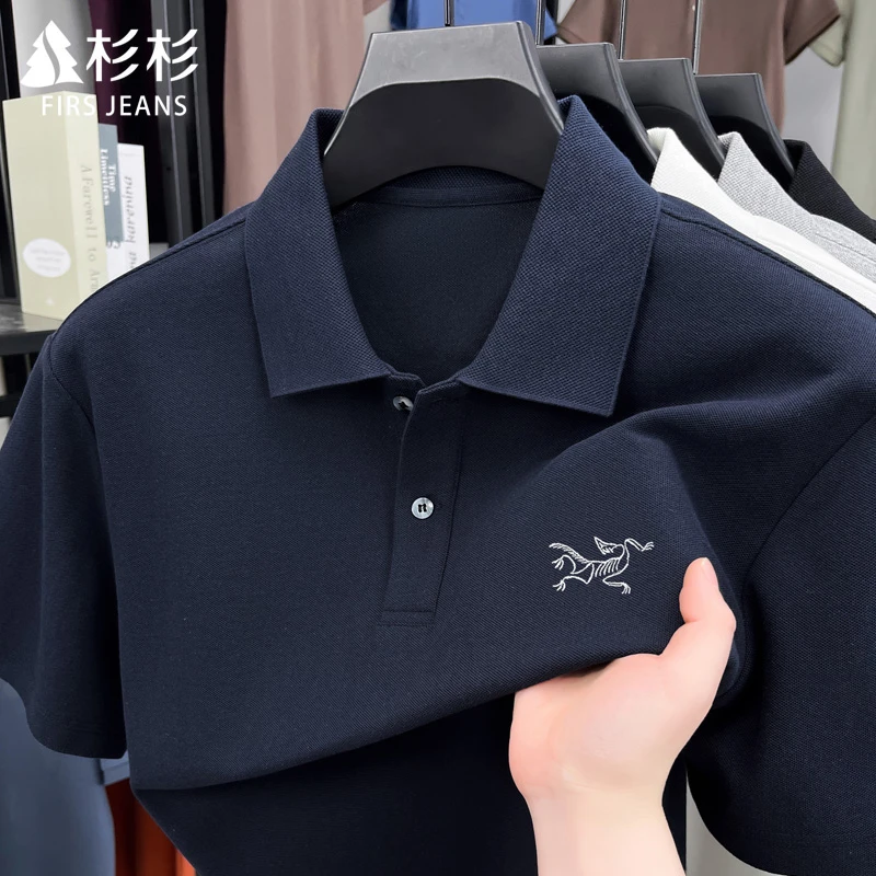 FIRS JEANS杉杉短袖polo衫男款爆款2025新款夏季薄款T恤男士上衣
