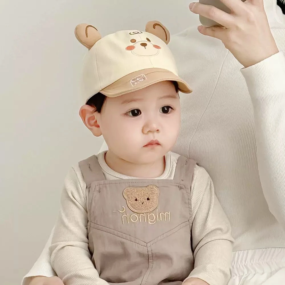 婴儿帽子春秋薄款婴幼儿鸭舌帽遮阳纯棉儿童夏季男童女宝宝棒球帽