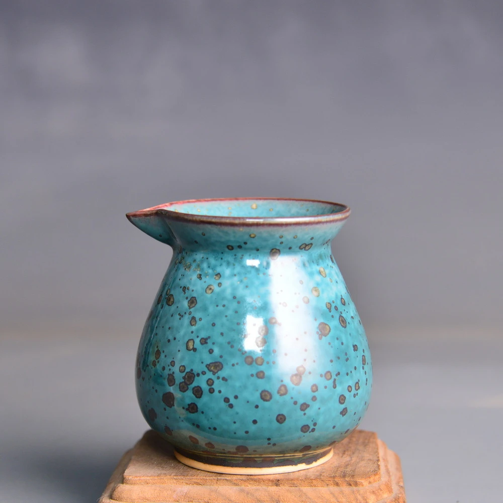 禹州钧瓷公道杯 松石绿公道杯 分茶器 尖嘴分茶杯 防烫设计包邮