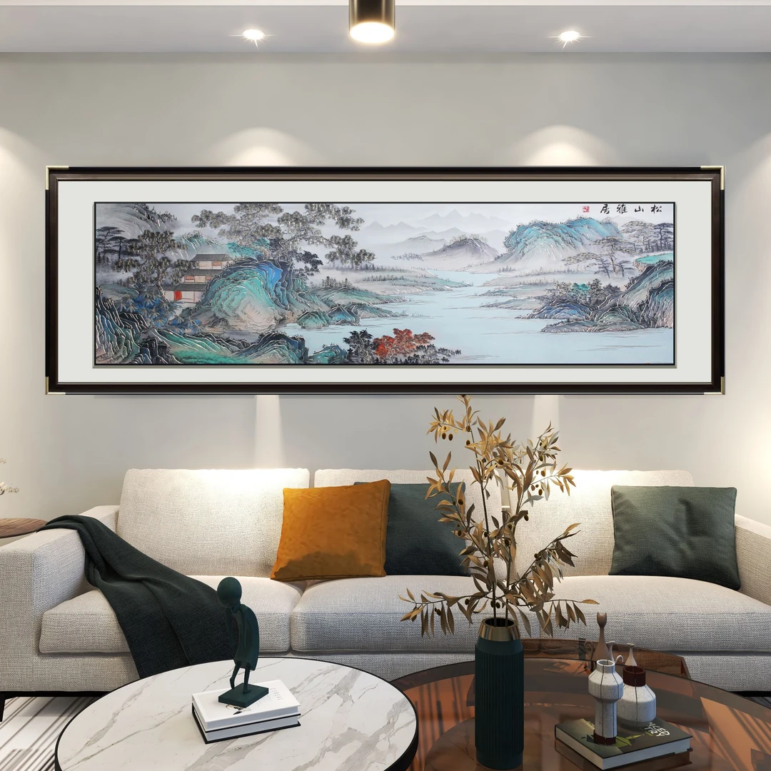 手工铜版画《松山雅居》