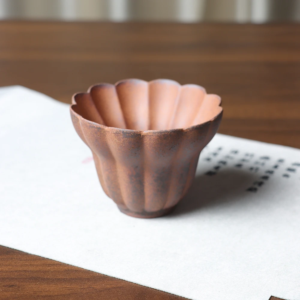 【拿放斋专属】老岩泥主人杯.3805.中式原矿老岩泥裸烧主人杯品茗杯