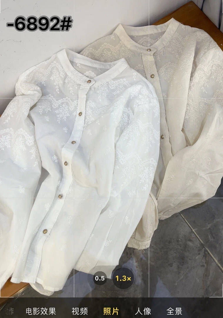 6892春季新品全棉绣花小衫