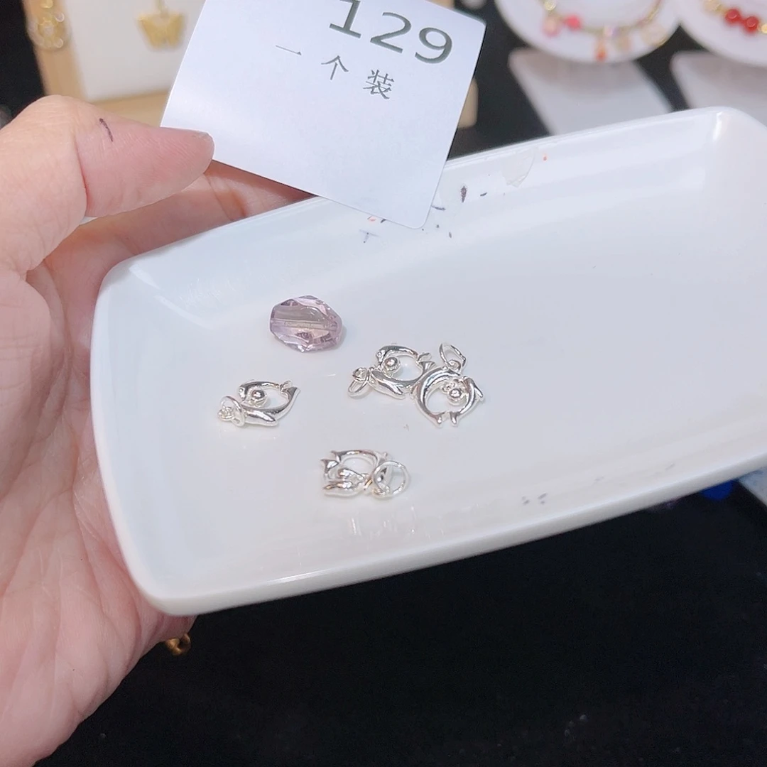 紫晶珠宝半成品银S925镶嵌129