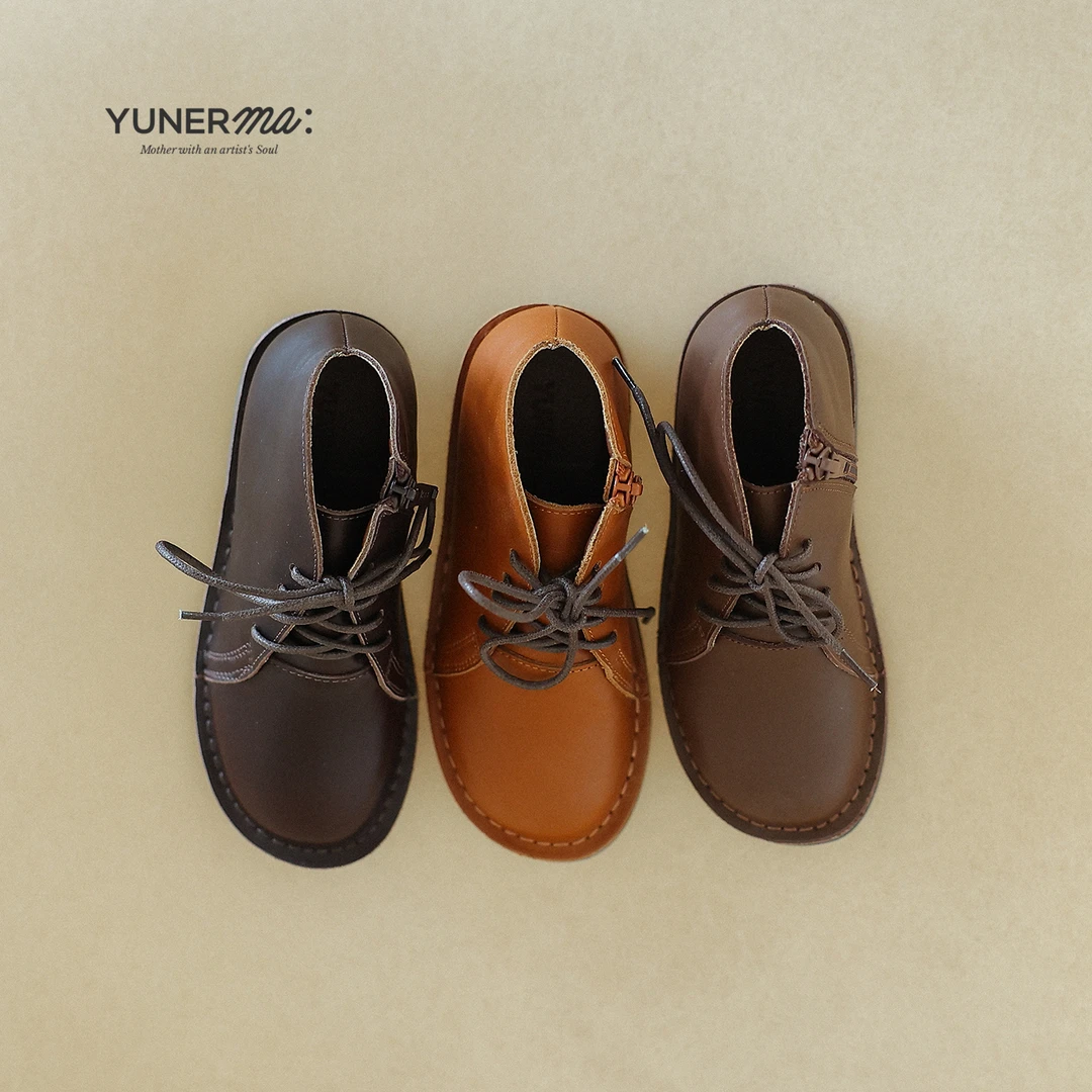 幼儿园宝宝复古系绳小皮鞋允儿妈女童春季新款皮鞋儿童鞋子单鞋潮