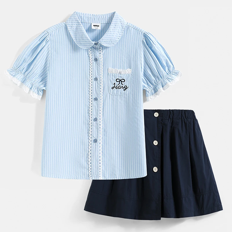 女大童2025夏季新款气质套装青少年时尚洋气两件套初中生潮25653