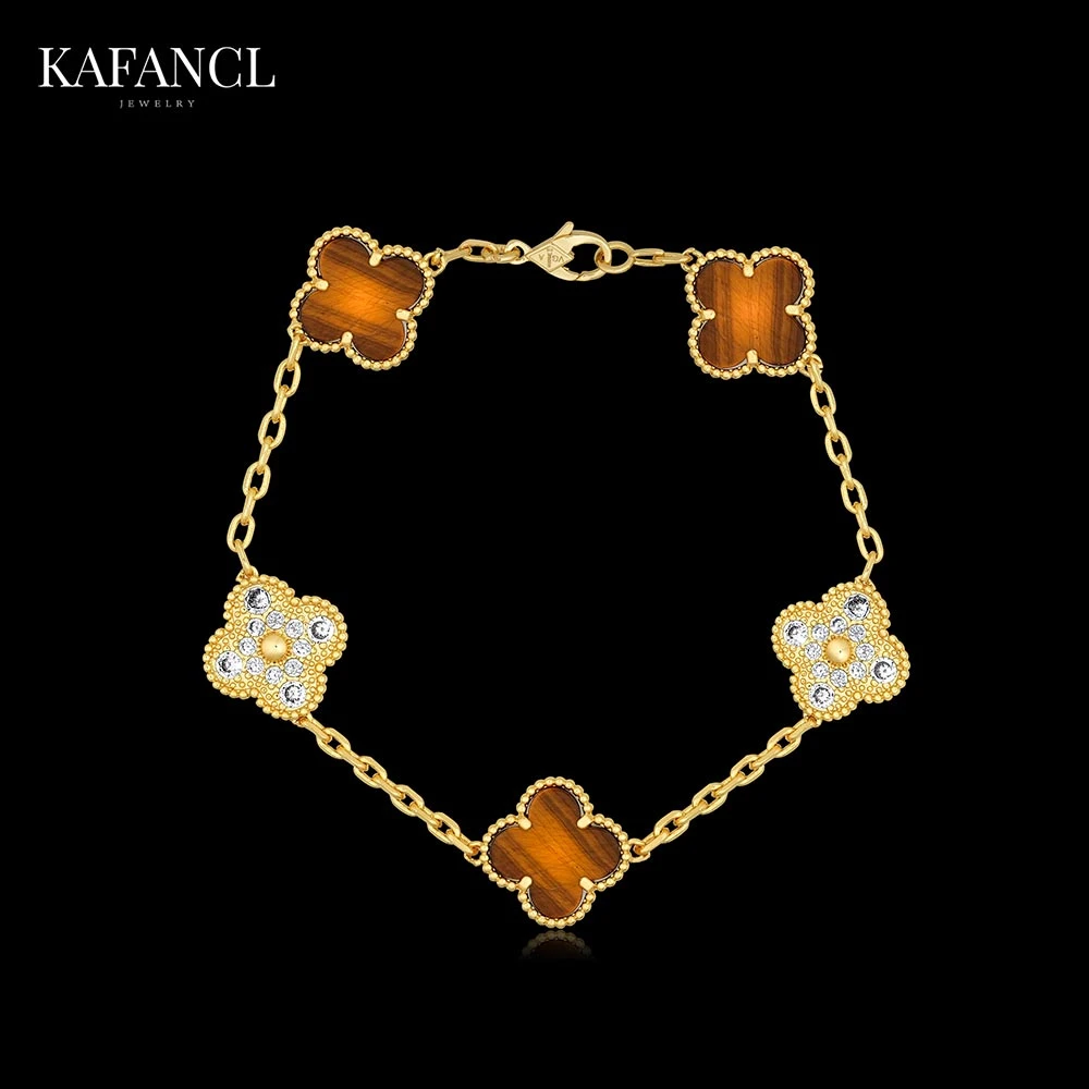 925银手链 925银手链 镀K金 间镶美拉德草草手链  ZH-C217/C322