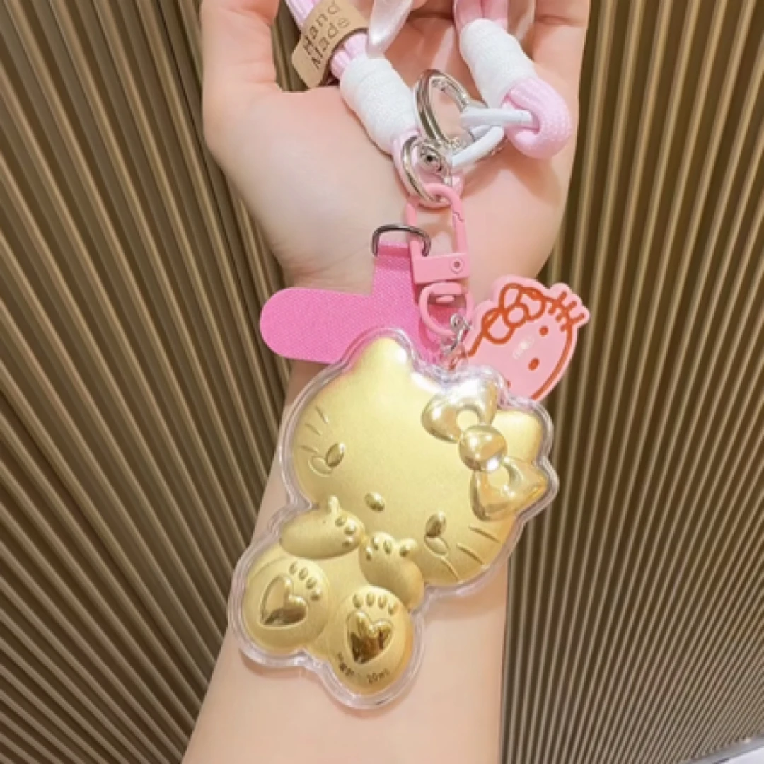 超可爱黄金kitty猫～卡通手机链钥匙扣包挂车挂创意挂饰