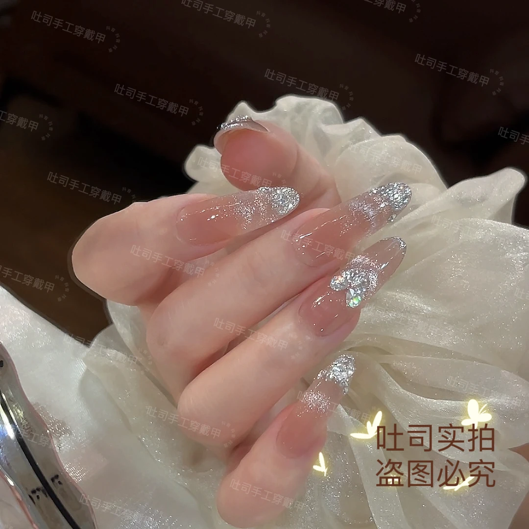 【一见倾心】春夏季猫眼温柔款设计穿戴甲温柔纯手工气质纯欲ins风