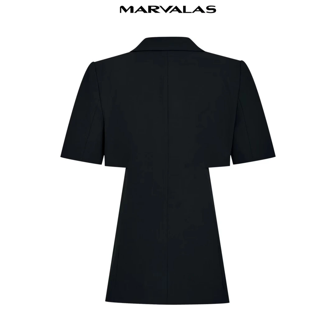 M423110672纯色西装设计感弹力针织西服外套