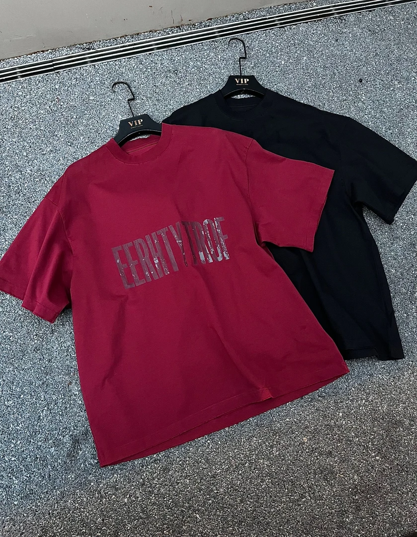 VIP studio 【25春夏】 重磅300g巴家雅痞水洗磨破廓形短袖T恤