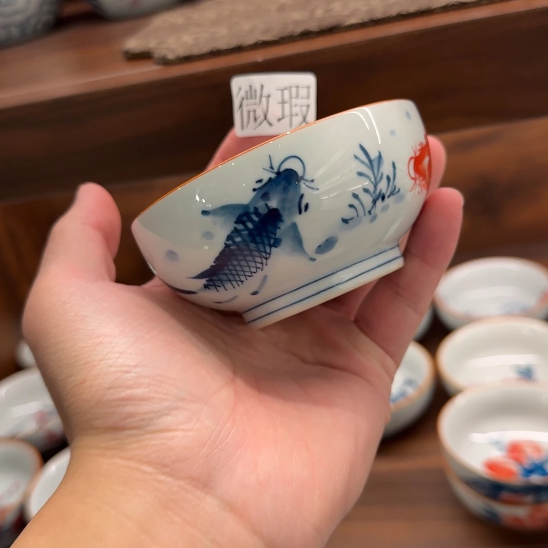 釉下彩纯手绘微瑕