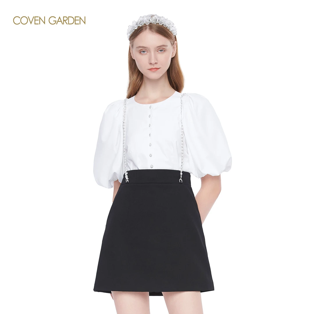 【高高甄选】哥文花园 气质灯笼袖白色衬衫女 CWC2011198