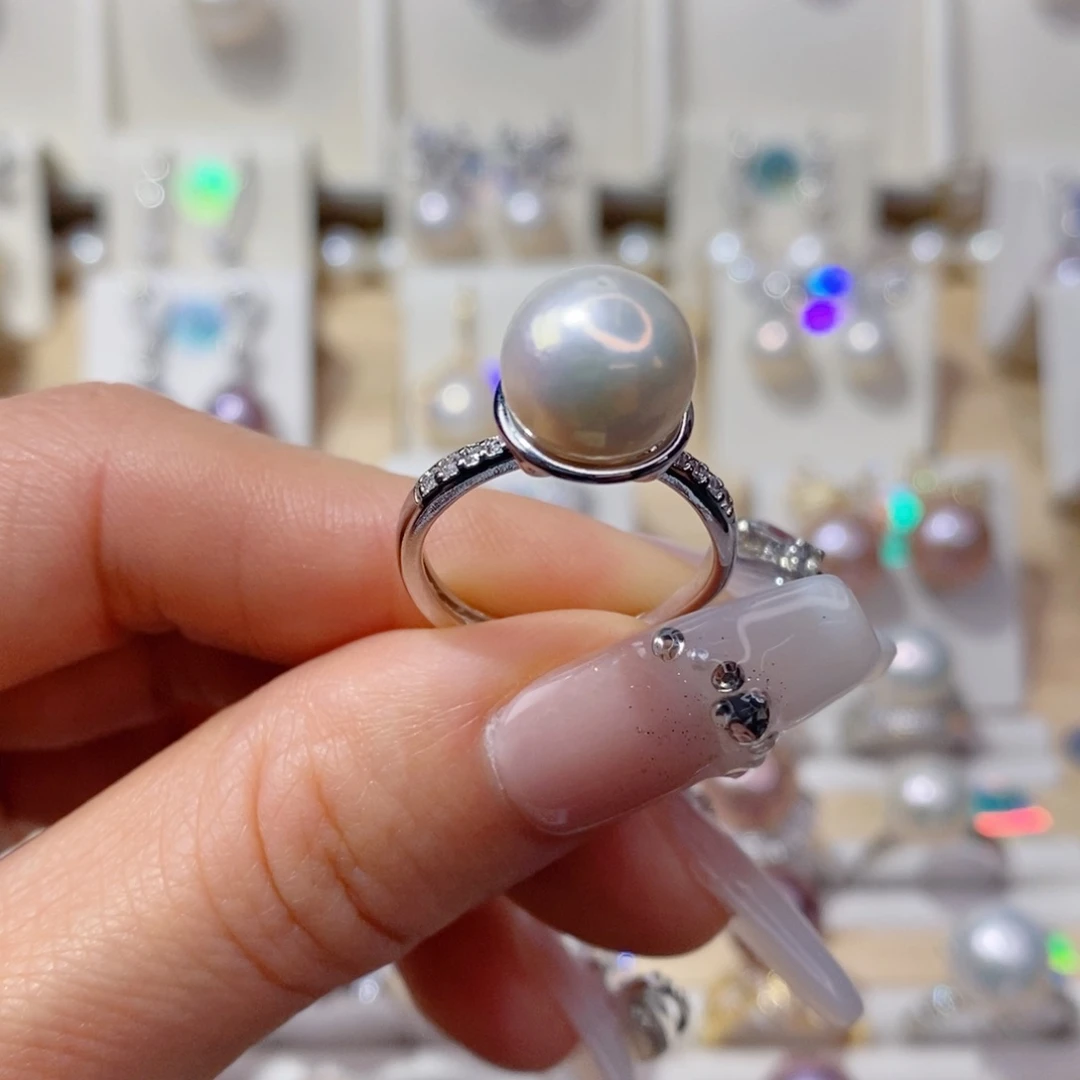 淡水珍珠戒指合金