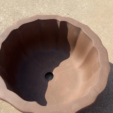 紫砂宜兴紫砂花盆29圆莲花