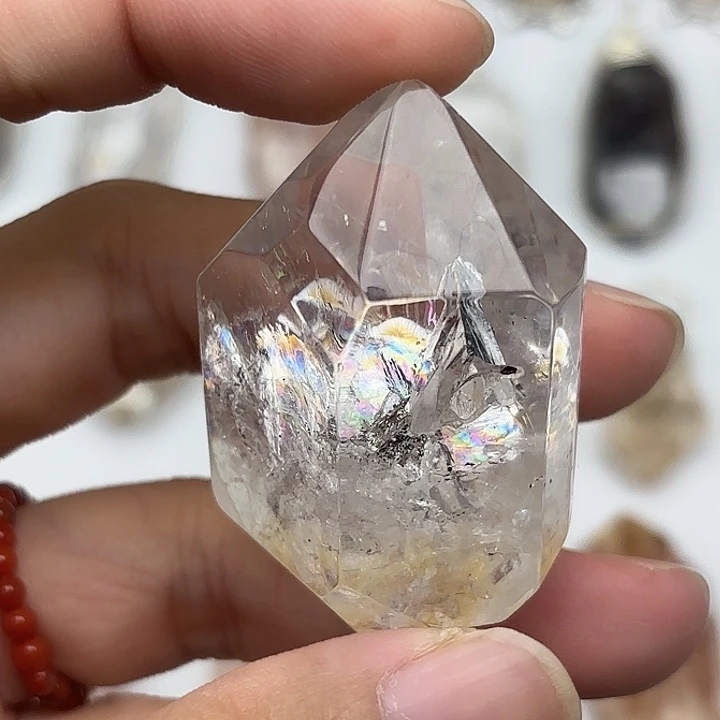 颈饰水晶未镶嵌彩虹闪灵钻手握/摆件48mm+