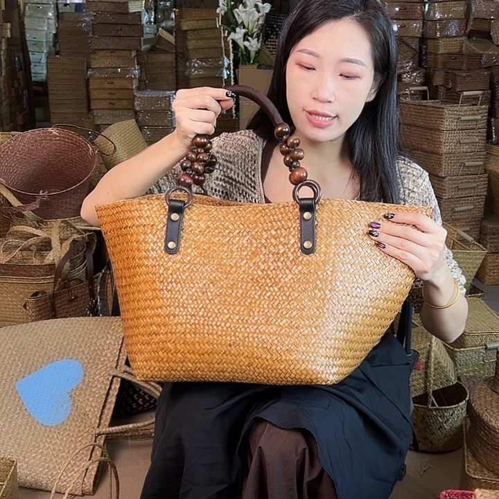 草编包/草编收纳盒带瑕疵