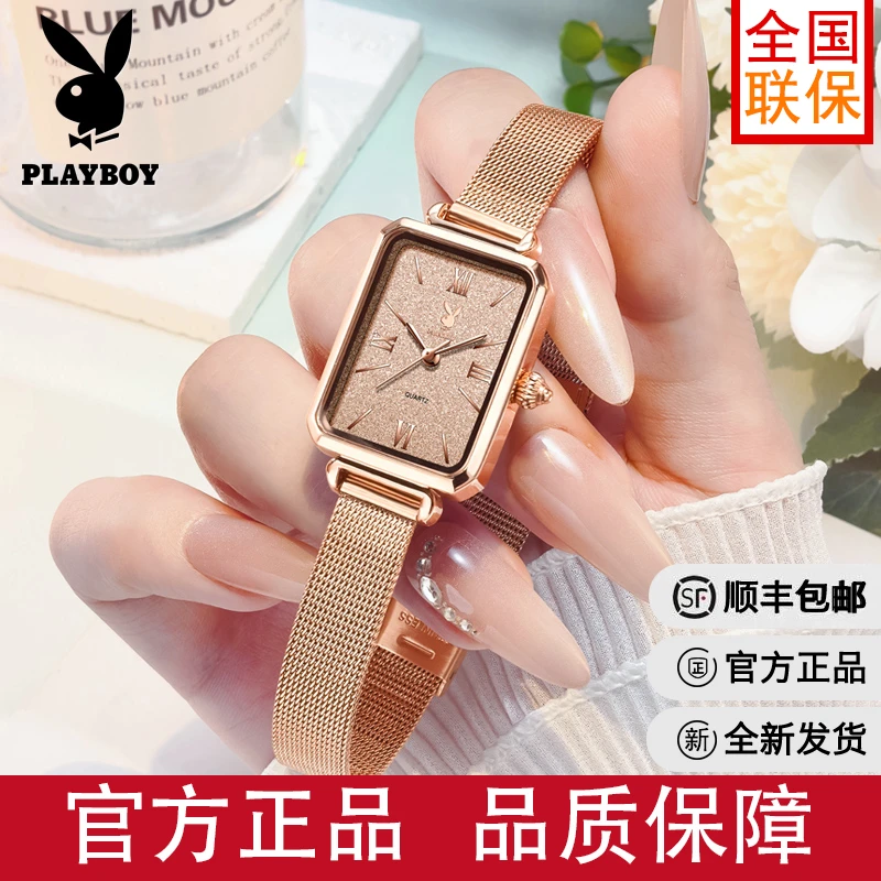 深度防水女士表时尚款网红轻奢小众小方表气质时尚石英手表送礼物