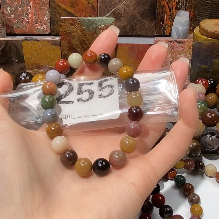 硅化玉未镶嵌天然北票树化玉手串9.2