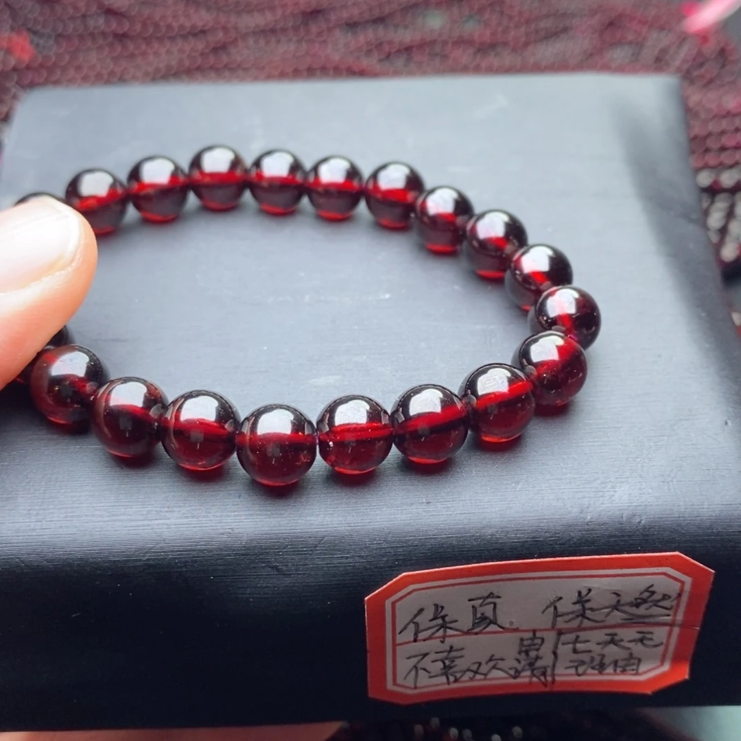 未镶嵌手链石榴石8.6大漏中高品