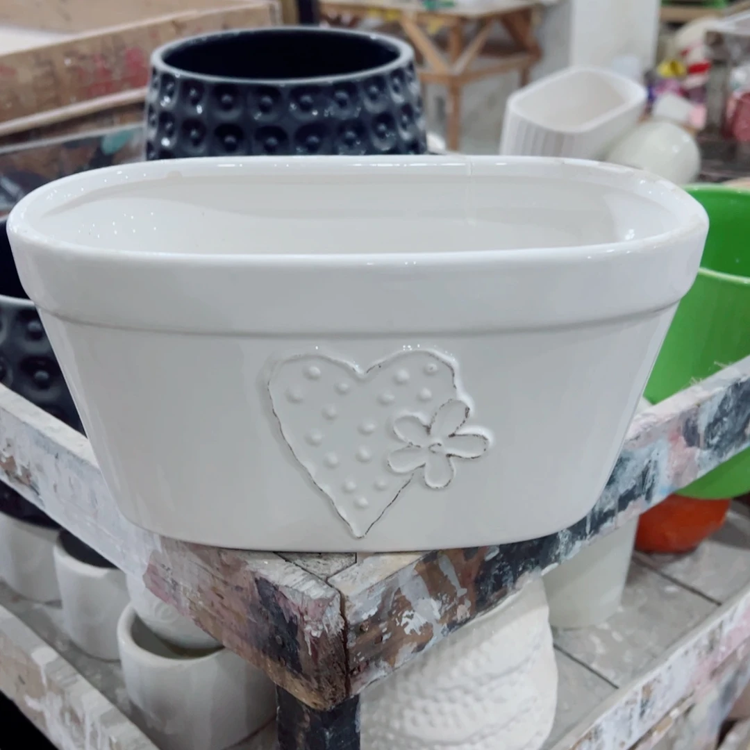 有孔，陶瓷花盆满10米包邮发货