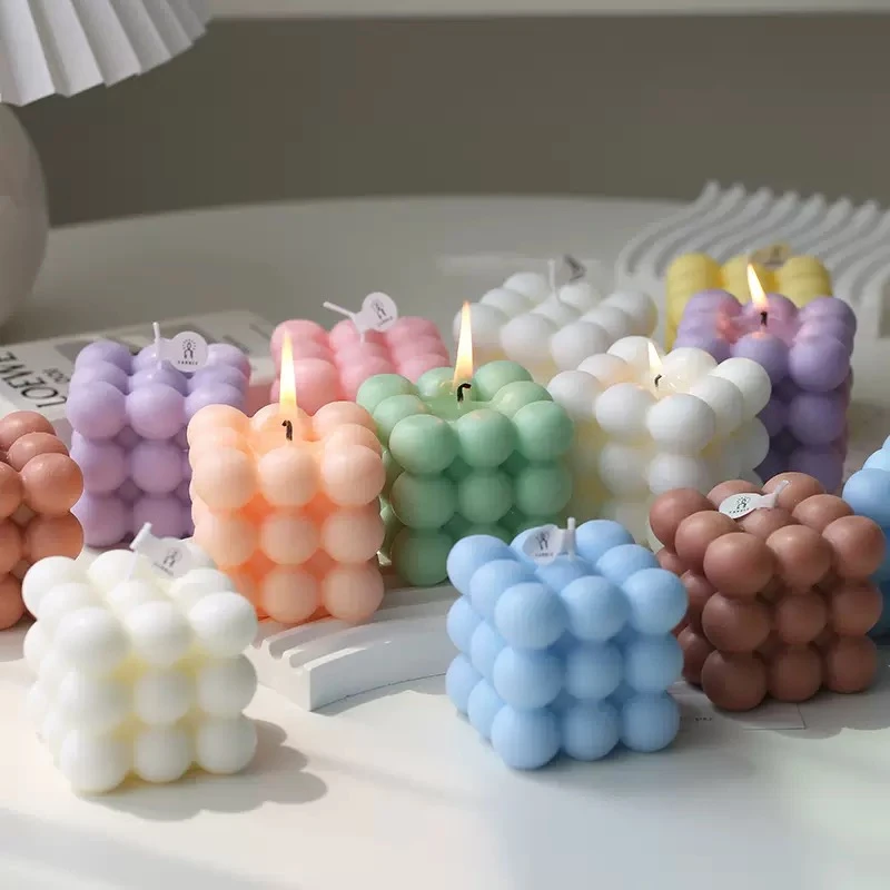 【主播直播拆】北欧风格魔方香薰蜡烛室内香氛空气清新创意礼物