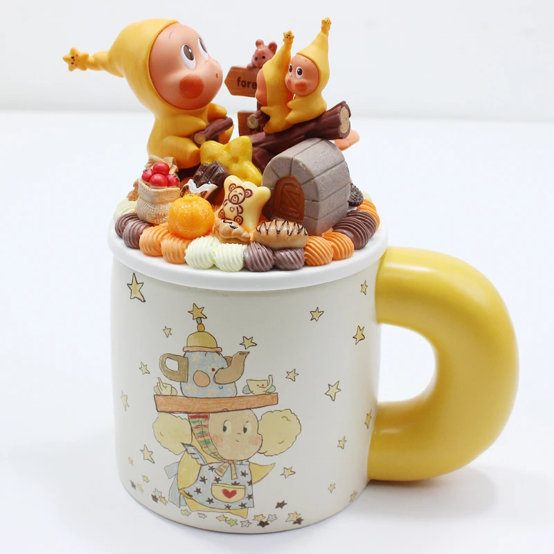 DIY手工创意奶油胶陶瓷马克杯 玄关支架 台灯 收纳摆件可爱少女心