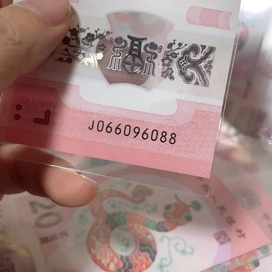 塑料2025年蛇钞靓号如图所示